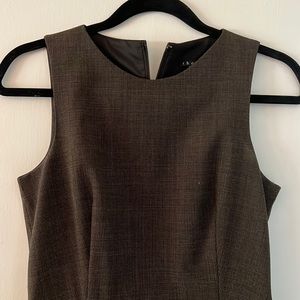 Theory shift dress | size 0 brown plaid
